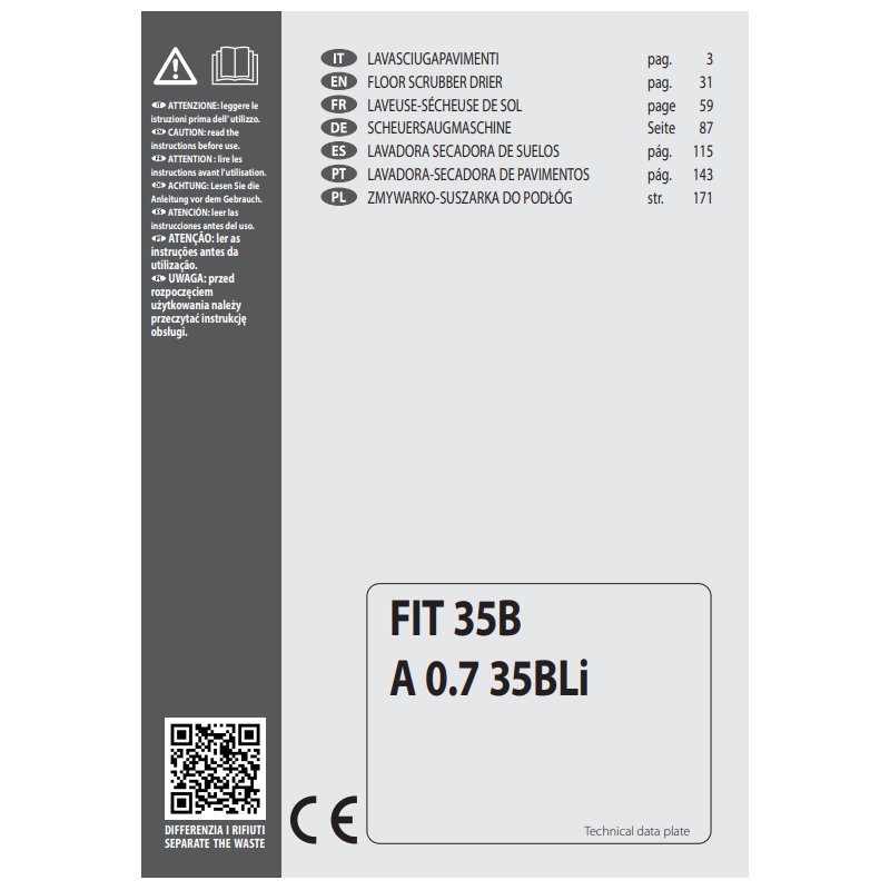 Instrukcja Obsługi Lavor Fit 35 B Li – PDF, Dane Techniczne, Poradnik