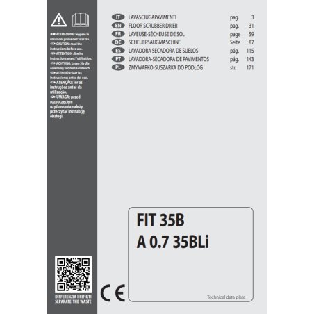 Instrukcja Obsługi Lavor Fit 35 B Li – PDF, Dane Techniczne, Poradnik