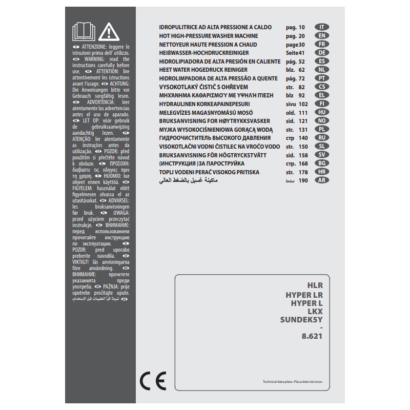 Instrukcja Obsługi Lavor HLR – PDF, Dane Techniczne, Poradnik