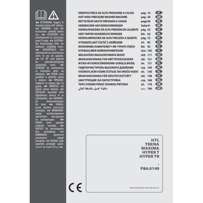 Instrukcja Obsługi Lavor HTR – PDF, Dane Techniczne, Poradnik