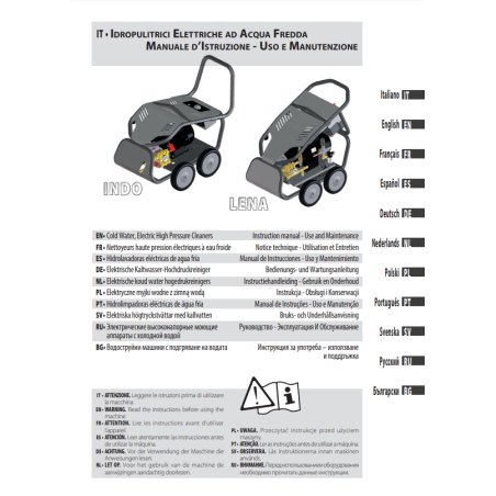 Instrukcja Obsługi Lavor Indo/Lena – PDF, Dane Techniczne, Poradnik