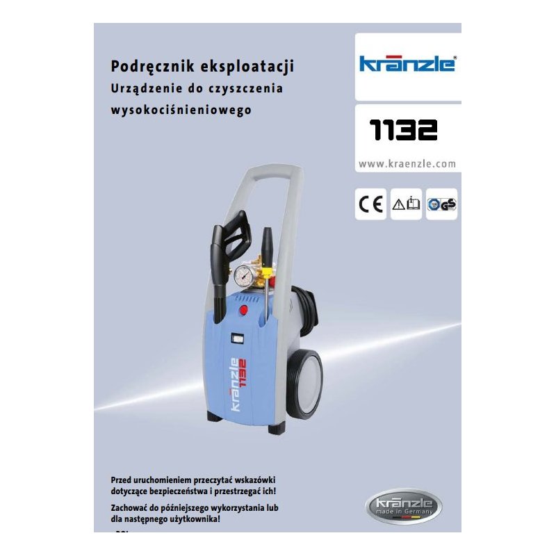 Instrukcja Obsługi Kranzle 1132 – PDF, Dane Techniczne, Poradnik