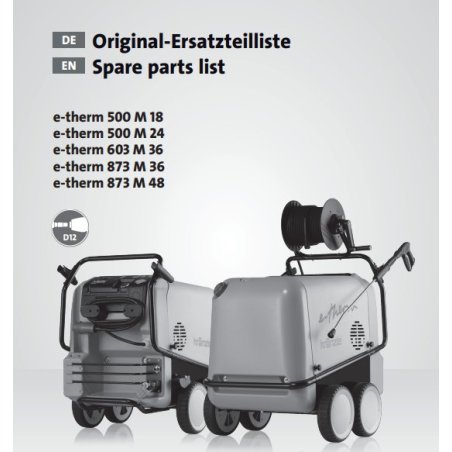 Części Kranzle E-Therm– Oryginały i Zamienniki, Schematy