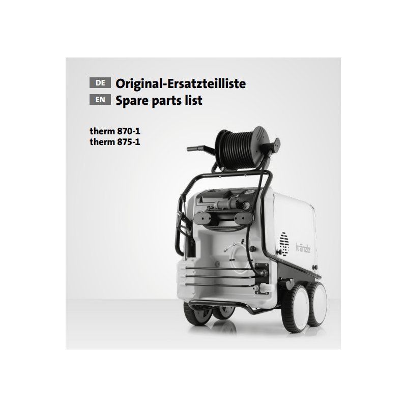 Części Kranzle Therm 870-1/875-1 – Oryginały i Zamienniki, Schematy