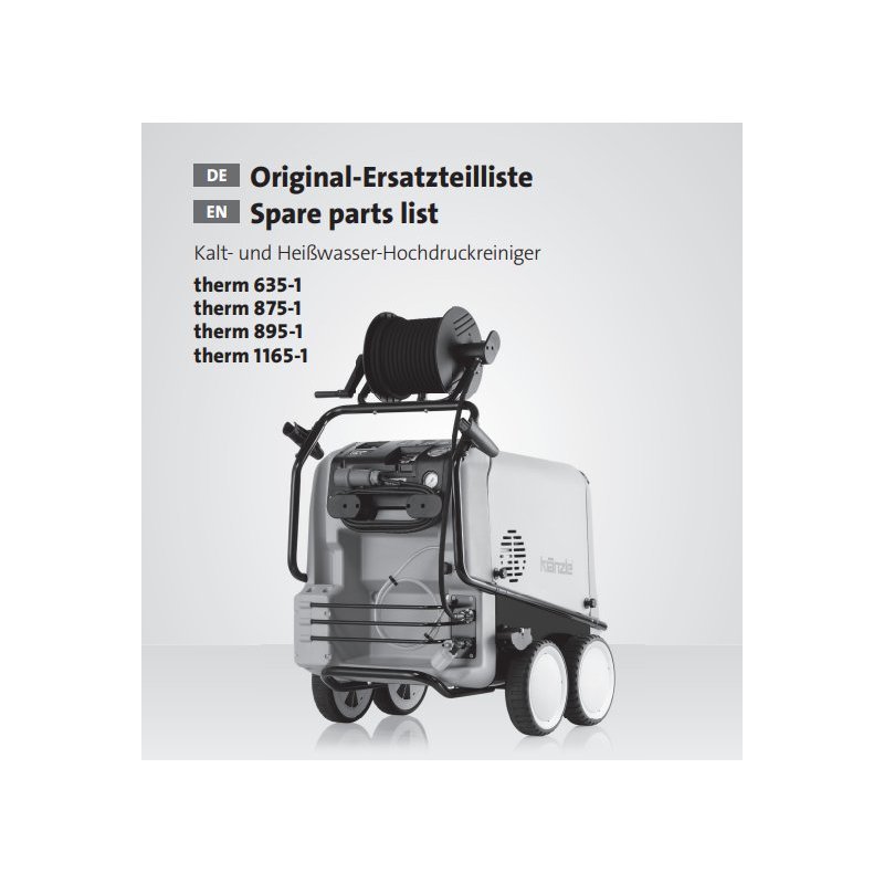 Náhradné diely Kranzle Therm 635-1/875-1/895-1/1165-1 – Originálne aj Náhradné