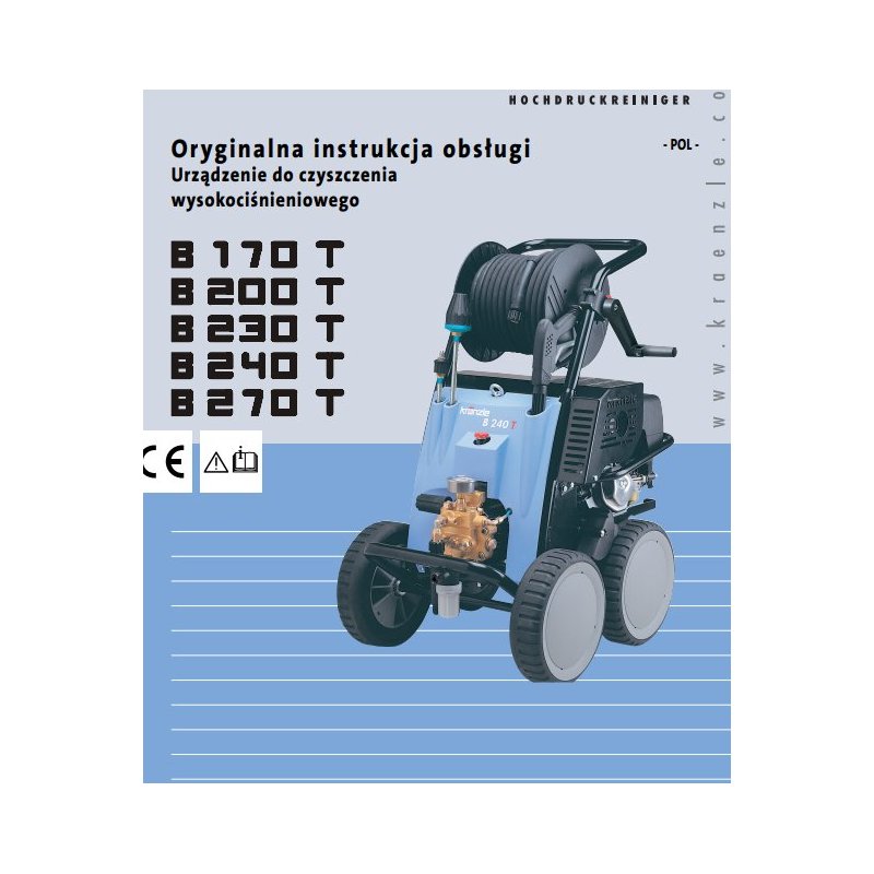 Kranzle Profi B 170 T/B 230 T/B 240 T/B 270 T M22 Spare Parts – Original & Replacement Parts