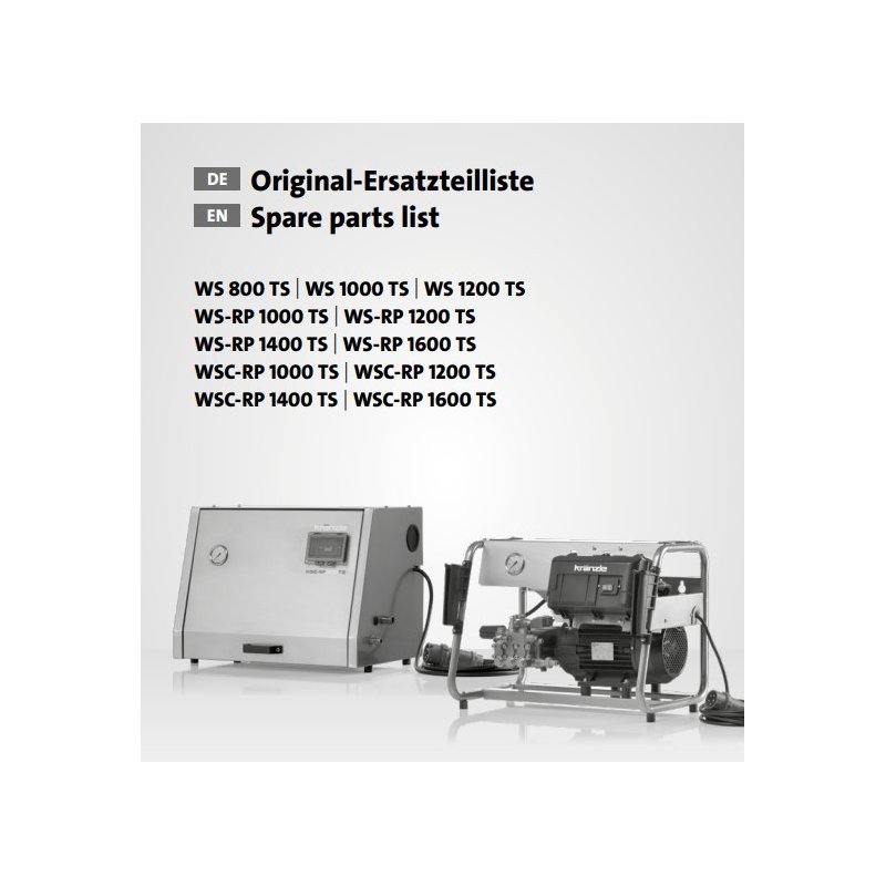 Kranzle Therm WS/WS-RP/WSC-RP 800/1000/1200/1400/1600 Spare Parts – Original & Replacement Parts