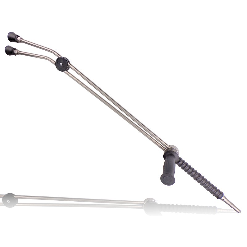 Dual lance 1000 mm with rotary selector and D12 quick-connect – high/low pressure