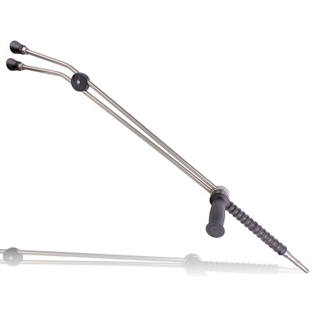 Dual lance 1000 mm with rotary selector and D12 quick-connect – high/low pressure