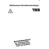 Operating Manual and Spare Parts Catalogue for Kränzle Therm 755