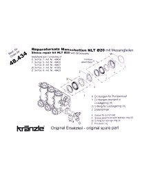 Oryginalny zestaw naprawczy uszczelek pompy Kränzle LX2000 NLT Ø20