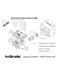 Kränzle 12 mm 1050 Pump Seal Repair Kit