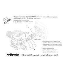 Kränzle Pump Seal Kit 14 mm AZ, K1150/K1151