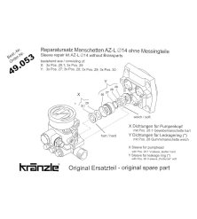 Sada tesnení čerpadla Kränzle 14 mm pre AZ, K1152 (49053)
