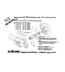 Kränzle 15 mm Pump Seal Kit for X/XA Series (496036)