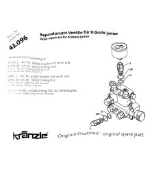 Zestaw zaworów pompy KRANZLE Junior 120 – naprawczy (43.096)