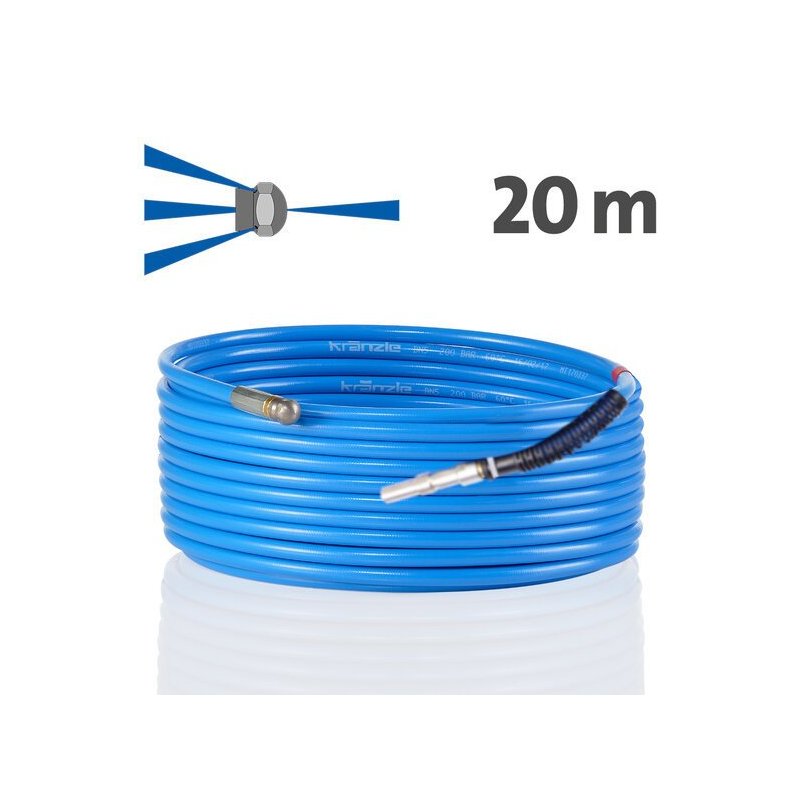 20 m Drain Hose KNF 055 – Nozzle with Front Jet, D12