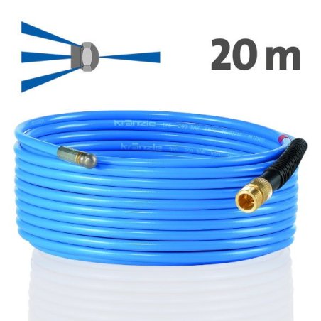 Hadica na čistenie potrubia 20 m KNF 055 – dýza s čelným otvorom, M22x1,5