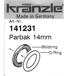 Uszczelka Parbaks 14 mm pierścień podporowy + o-ring (141231)