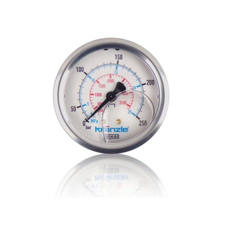 Pressure gauge 0-250 bar 1/4" for pressure washer (15039)