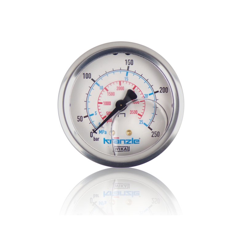 Pressure gauge 0-250 bar 1/4" with bracket for pressure washer (150391)