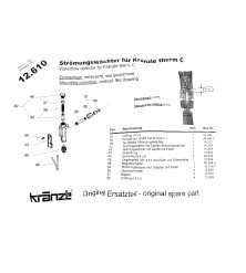 Thermal flow sensor Therm C for Kränzle combustion/heating system (12610)