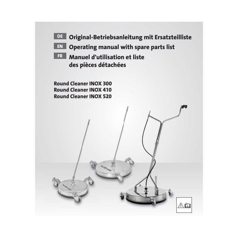 Manual & Parts Round Cleaner INOX
