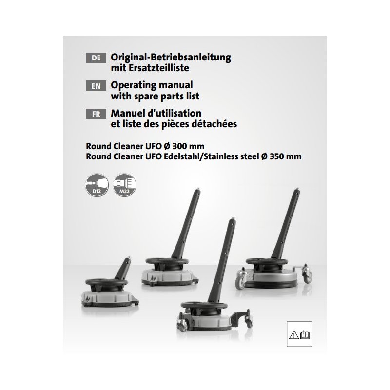 Manual & Parts Round Cleaner UFO 300/350 mm