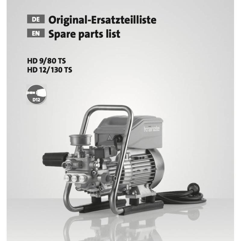Parts Kranzle HD 9/80 TS - HD 12/130 TS