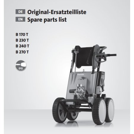Części Kranzle Profi B 170 T/B 230 T/B 240 T/B 270 T M22 – Oryginały i Zamienniki, Schematy