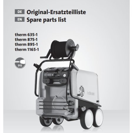 Náhradné diely Kranzle Therm 635-1/875-1/895-1/1165-1 D12 – Originálne aj Náhradné