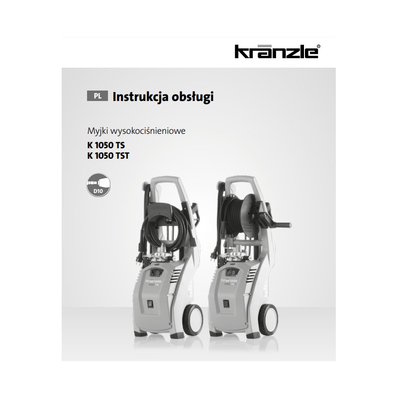 Instrukcja Obsługi Kranzle 1050 TS/ TST – PDF, Dane Techniczne, Poradnik