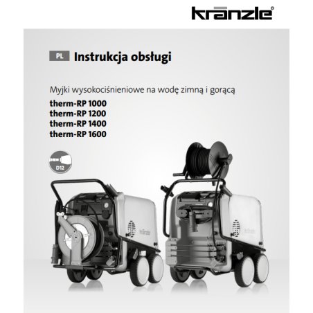 Instrukcja Obsługi Kranzle Therm-RP 1000/1200/1400/1600 – PDF, Dane Techniczne, Poradnik