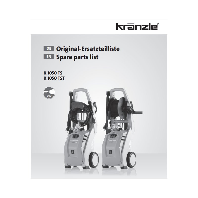 Części Kranzle 1050 TS/ TST – Oryginały i Zamienniki, Schematy