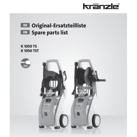 Części Kranzle 1050 TS/ TST – Oryginały i Zamienniki, Schematy