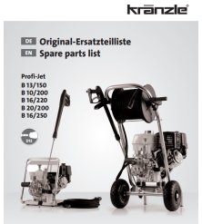 Części Kranzle Profi-Jet – Oryginały i Zamienniki, Schematy
