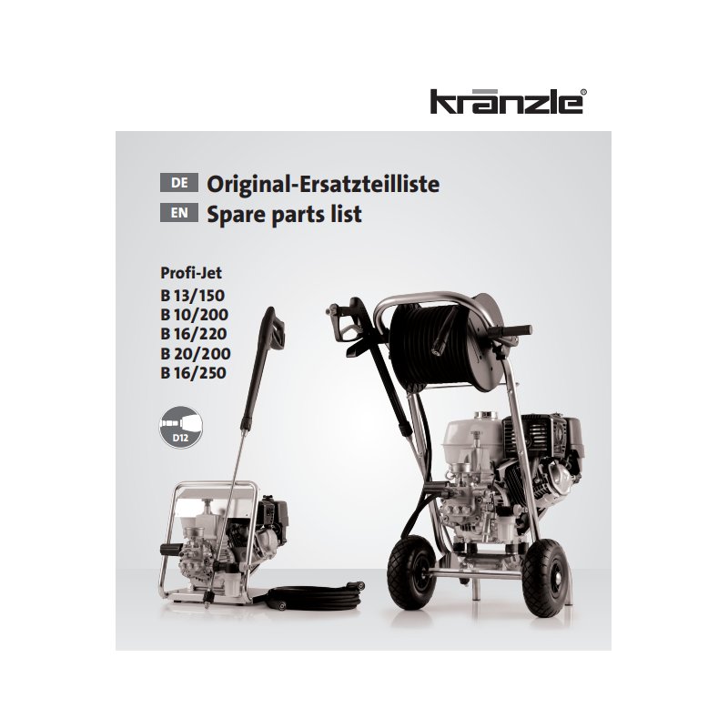 Części Kranzle Profi-Jet – Oryginały i Zamienniki, Schematy