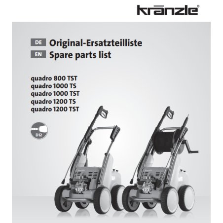Części Kranzle Quadro Duże – Oryginały i Zamienniki, Schematy