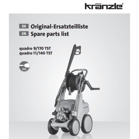 Części Kranzle Quadro 11/140-9/170 – Oryginały i Zamienniki, Schematy