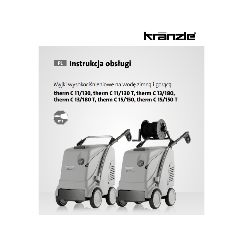 Instrukcja Obsługi Kranzle Therm C – PDF, Dane Techniczne, Poradnik