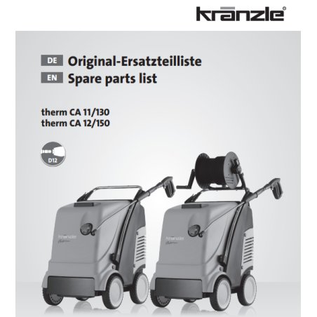Części Kranzle Therm CA – Oryginały i Zamienniki, Schematy