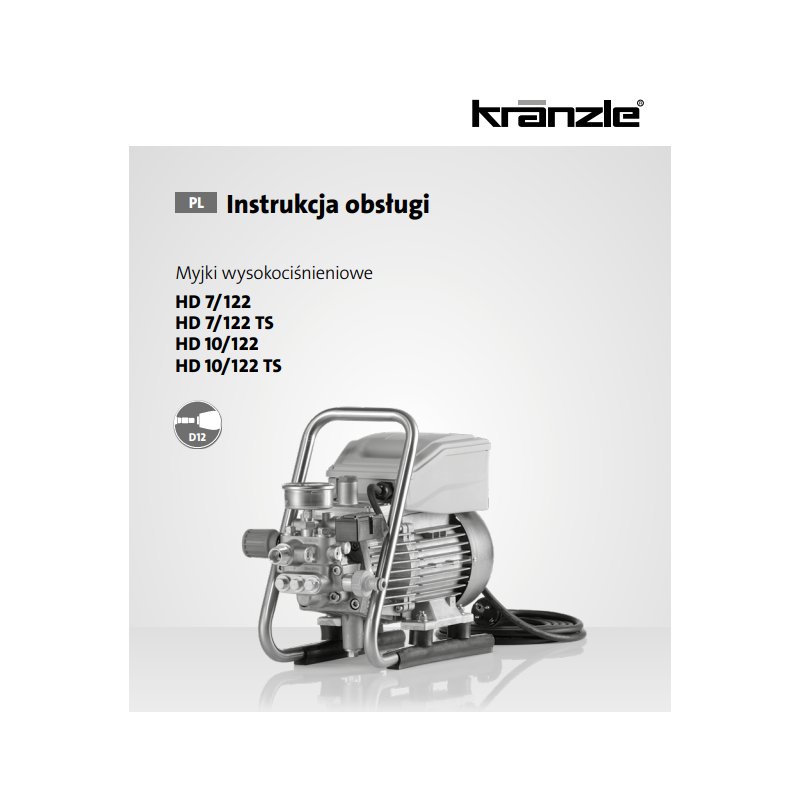 Instrukcja Obsługi Kranzle HD 7/ 122 TS | HD 10/122 TS – PDF, Dane Techniczne, Poradnik