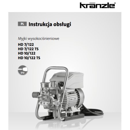 Instrukcja Obsługi Kranzle HD 7/ 122 TS | HD 10/122 TS – PDF, Dane Techniczne, Poradnik