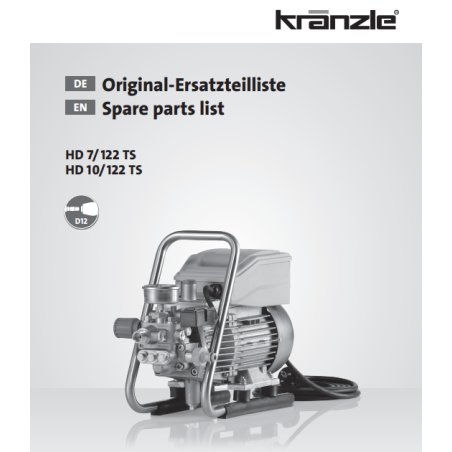 Części Kranzle HD 7/ 122 TS | HD 10/122 TS – Oryginały i Zamienniki, Schematy