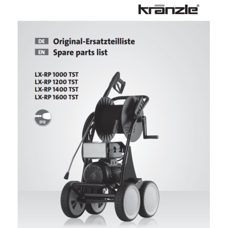 Części Kranzle LX-RP – Oryginały i Zamienniki, Schematy