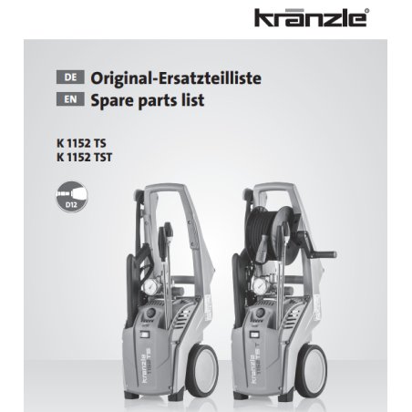 Części Kranzle 1152 – Oryginały i Zamienniki, Schematy